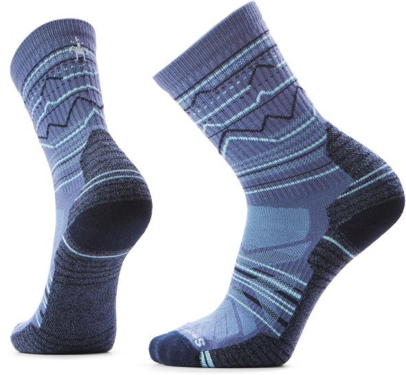 Thumbnail - Smartwool - Hike Light Cushion Mountain Range Pattern Crew - Wandersocken Gr M blau