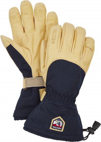 Hestra - Narvik Ecocuir 5 Finger - Handschuhe Gr 8 beige/blau