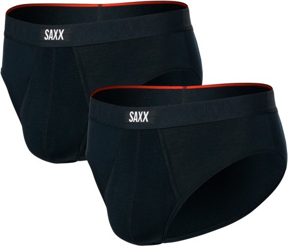 Saxx - Vibe Xtra Soft Comfort Brief Fly 2-Pack - Alltagsunterwäsche Gr M schwarz