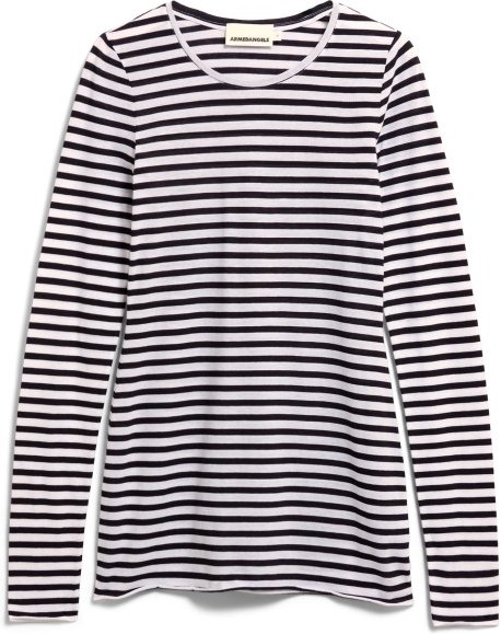 Thumbnail - ARMEDANGELS - Women's Einiaara Stripes - Longsleeve Gr S grau