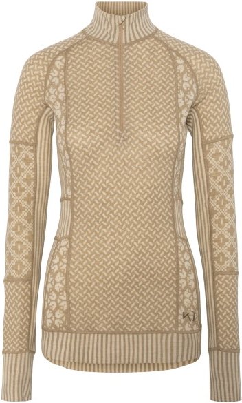 Kari Traa - Women's Smekker Half-Zip - Merinounterwäsche Gr M beige