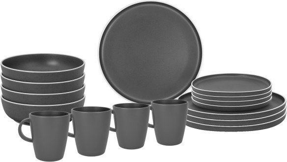 Brunner - Lunch Box - Geschirr-Set Gr 16 Pieces grau