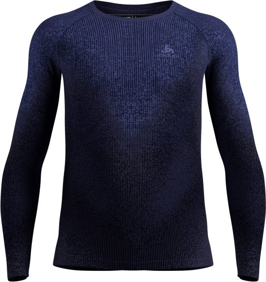 Odlo - BL Top Crew Neck L/S Performance Warm Blackcomb - Kunstfaserunterwäsche Gr L blau