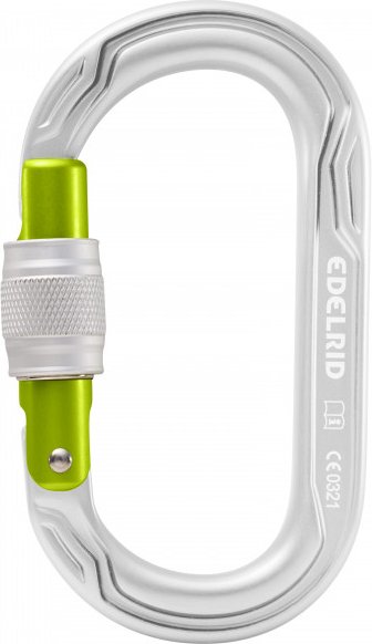 Edelrid - Oval Power 2500 Screw II - Schraubkarabiner grau