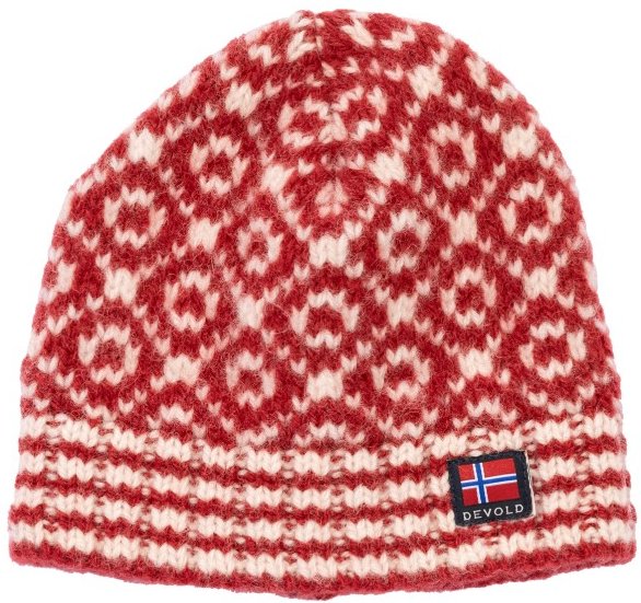 Thumbnail - Devold - Svalbard Wool Beanie - Mütze Gr 58 cm rot/rosa