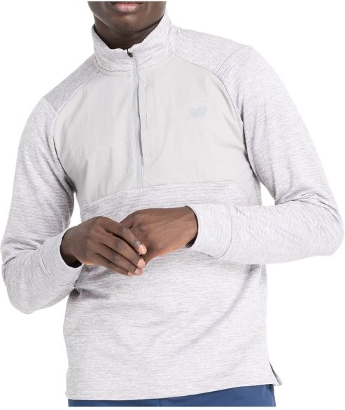 New Balance - Athletics Heat Grid 1/2 Zip - Sweat- & Trainingsjacke Gr M weiß