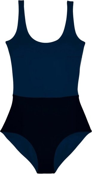 MYMARINI - Women's Plainbody - Badeanzug Gr M blau/schwarz