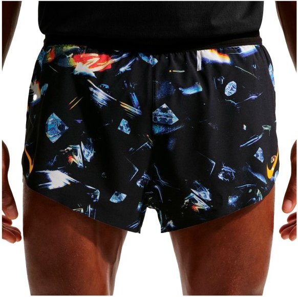 Nike - Dri-Fit ADV Aeroswift 2 Brief AOP - Laufshorts Gr L schwarz