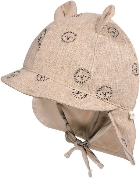 maximo - Baby's Schildmütze m. Ohren u. Nackenschutz - Cap Gr 43 cm beige