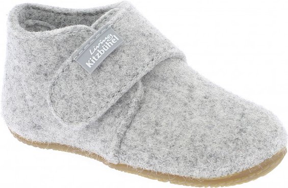 Living Kitzbühel - Babyklettschuh Filz - Hüttenschuhe Gr 28 grau