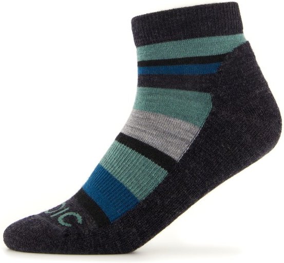 Stoic - Kid's Merino Trekking Quarter Socks Striped - Wandersocken Gr 35-38 schwarz