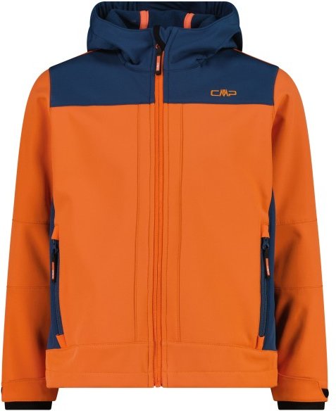 CMP - Boy's Jacket Fix Hood Softshell - Softshelljacke Gr 128 orange