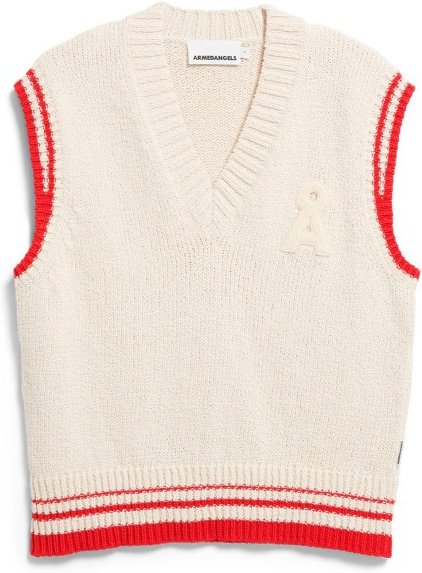 ARMEDANGELS - Women's Iconic Å College Knit Vest - Pullover Gr S weiß