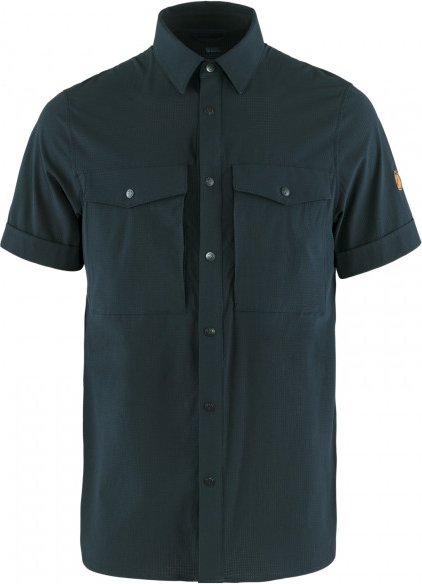 Fjällräven - Abisko Trekking Shirt S/S - Hemd Gr S schwarz/blau