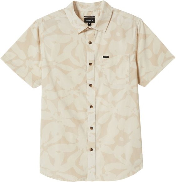 Brixton - Charter Print S/S - Hemd Gr S beige