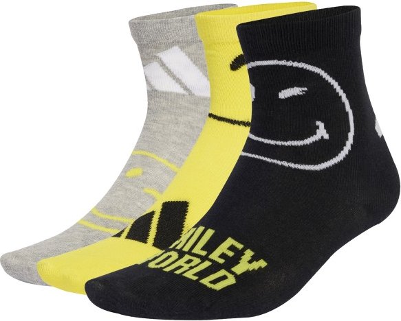 adidas - Kid's Smiley Socks 3-Pack - Multifunktionssocken Gr 25-27 - KL schwarz