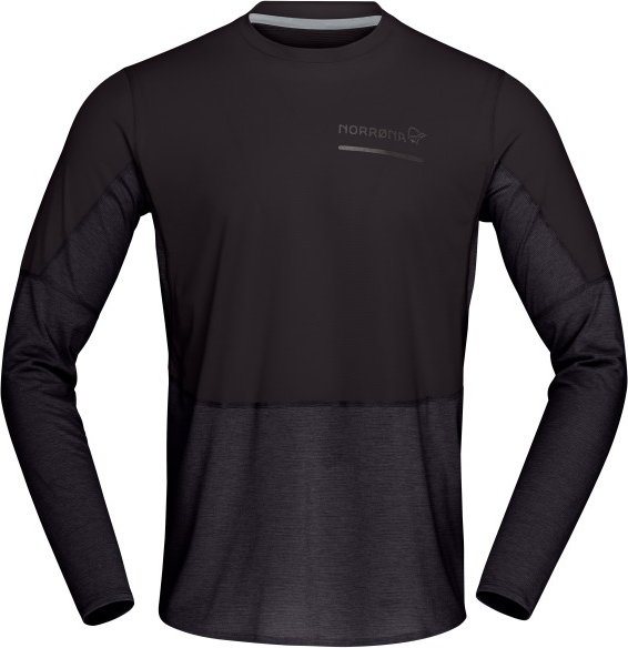 Norrøna - Senja Equaliser Lightweight Long Sleeve - Laufshirt Gr M schwarz