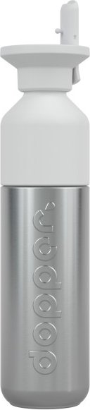 Dopper - Dopper Steel x Flip Straw - Trinkflasche Gr 490 ml grau