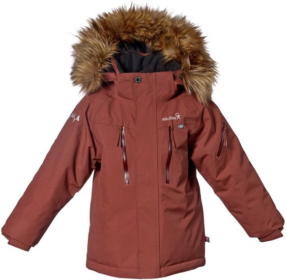 Thumbnail - Isbjörn - Kid's Snowball Winter Jacket - Skijacke Gr 122/128 rot/braun