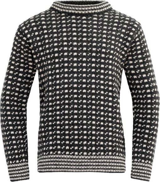 Thumbnail - Devold - Original Islender Crew Neck - Wollpullover Gr XL grau/schwarz