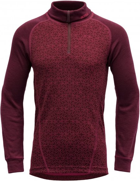 Thumbnail - Devold - Junior Duo Active Merino Zip Neck - Merinounterwäsche Gr 10 Years rot