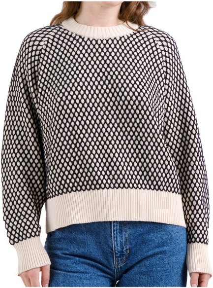 Thumbnail - DEDICATED - Women's Sweater Husie Bubble Knit - Pullover Gr S grau