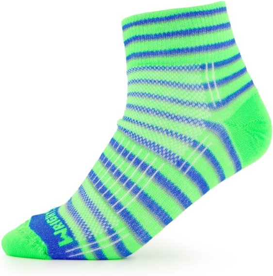 Thumbnail - Wrightsock - Coolmesh II Quarter - Wandersocken Gr 37,5-41 grün