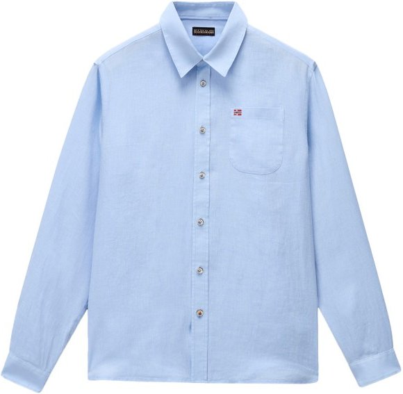 Thumbnail - Napapijri - G-Linen L/S - Hemd Gr M blau