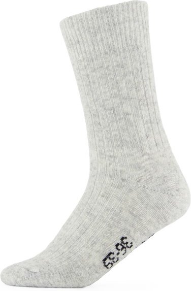 Alpacasocks&Co - Merino Cashmere Ribbed Crew - Multifunktionssocken Gr 42-45 grau