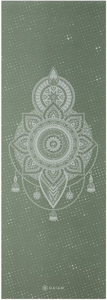 Thumbnail - GAIAM - 5 mm Classic Printed Yoga Mat Gr 61 x 173 x 0,5 cm oliv/grün