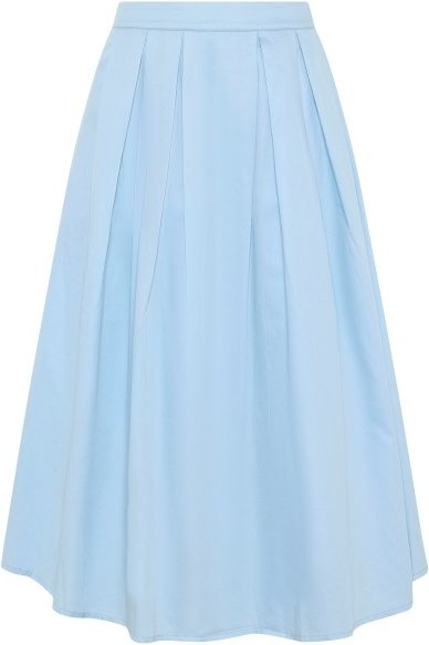 KnowledgeCotton Apparel - Women's Organic Cotton Pleated Skirt - Rock Gr XL blau