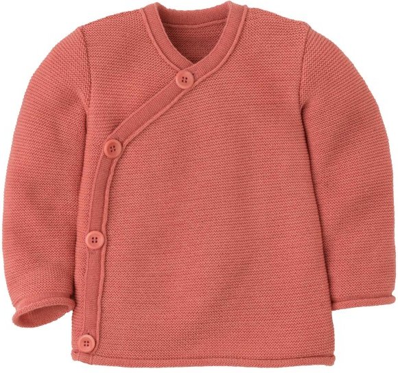 disana - Kid's Melange-Jacke - Merinojacke Gr 62/68 rot/rosa