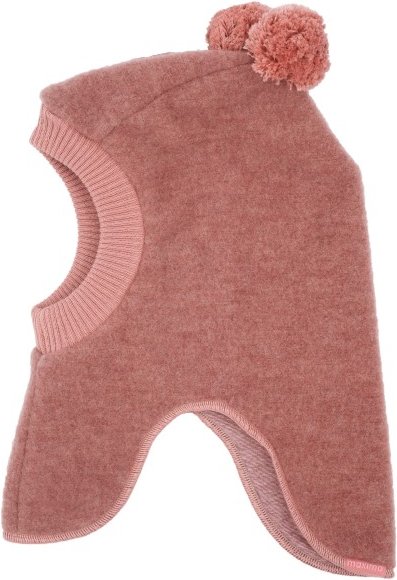 Thumbnail - maximo - Kid's Mini-Schlupfmütze mit Wollfleece und Pompons - Sturmhaube Gr 53-55 cm rosa