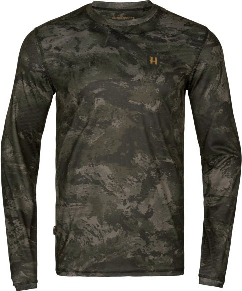 Härkila - Noctyx Camo Langarmshirt - Longsleeve Gr XXL oliv