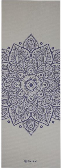 GAIAM - Sundial Flower Yoga Mat 5 mm Classic Printed - Yogamatte Gr 61 x 173 x 0,5 cm grau