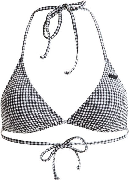 Roxy - Women's Gingham Tiki Triangle - Bikini-Top Gr XL grau