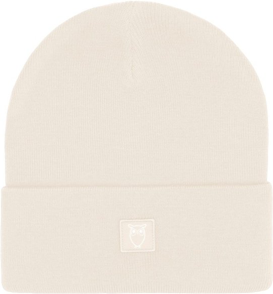 Thumbnail - KnowledgeCotton Apparel - Double Layer Fine M. Wool Beanie - Mütze Gr One Size weiß