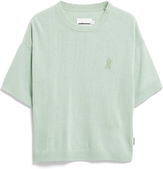 ARMEDANGELS - Women's S Sl Linen Blend Knit Sweater - T-Shirt Gr XL grau/grün