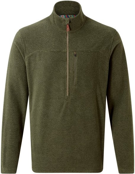 Thumbnail - Sherpa - Rolpa Eco Zip Tee - Fleecepullover Gr L oliv