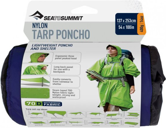Thumbnail - Sea to Summit - Nylon Tarp Poncho - Regenponcho Gr One Size grau