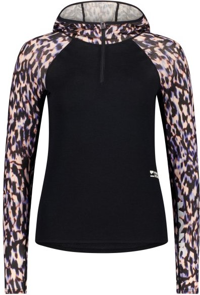 Mons Royale - Women's Bella Merino Long Sleeve Hood - Merinounterwäsche Gr S schwarz