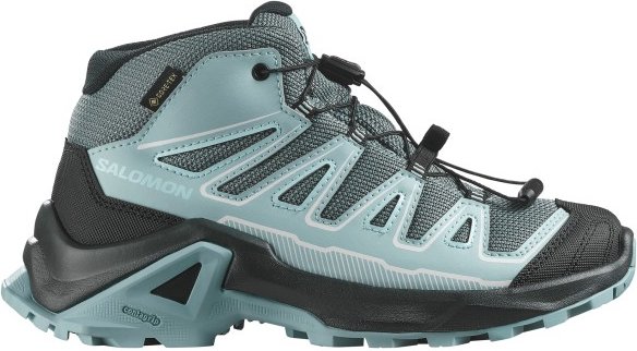Thumbnail - Salomon - Kid's X Ultra Mid GORE-TEX - Wanderschuhe Gr 34 türkis/grau