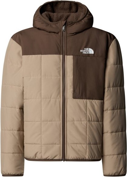 Thumbnail - The North Face - Boy's Reversible Shasta FZ Hooded Jacket - Kunstfaserjacke Gr M beige/braun