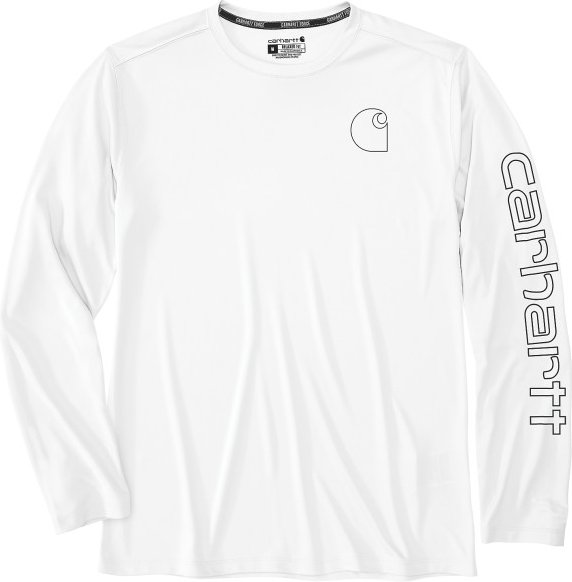 Carhartt - Force Sun Defender Relaxed L/S Logo - Longsleeve Gr L weiß
