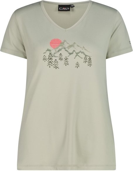 CMP - Women's T-Shirt V-Neck - Funktionsshirt Gr 44 grau/beige