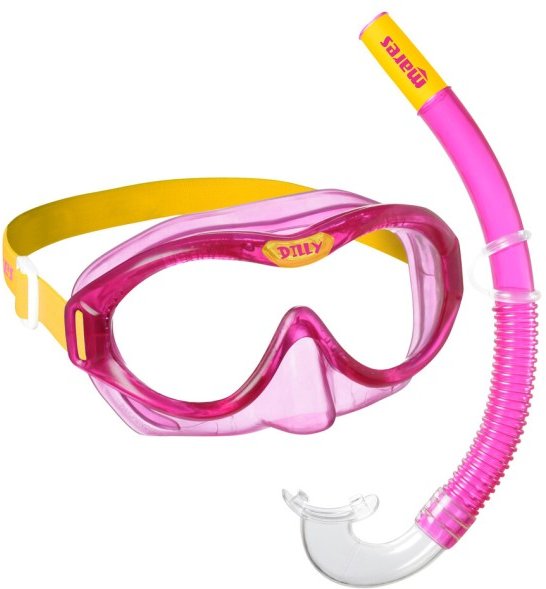 Mares - Kid's Dilly - Schnorchelset gelb/rosa