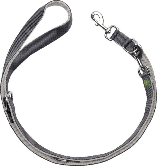 Hunter - Verstellbare Führleine Maldon - Hundeleine Gr Länge max. 200 cm - Breite 2,0 cm hellgrau /grau
