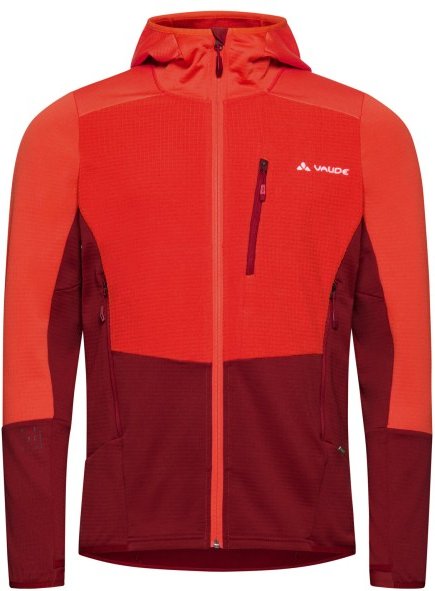 Vaude - Monviso Hooded Grid Fleece Jacket - Fleecejacke Gr XL rot