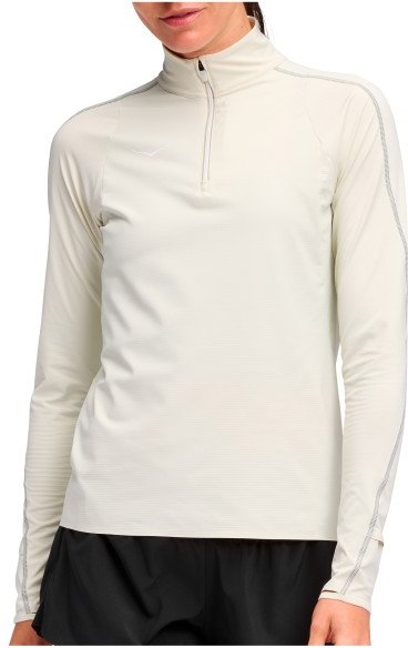 Thumbnail - HOKA - Women's Glidetech Quarter Zip - Laufshirt Gr XS weiß