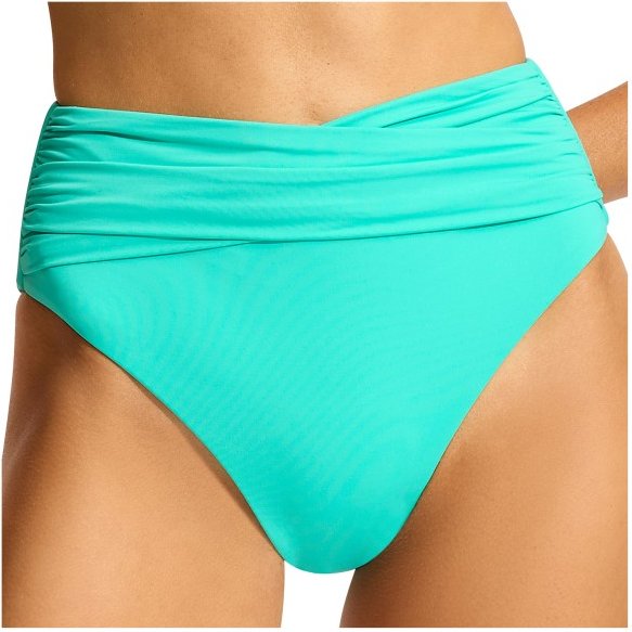 Thumbnail - Seafolly - Women's Collective High Waist Wrap Front Pant - Bikini-Bottom Gr 32 türkis